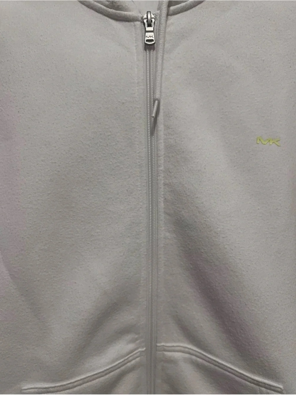 Michael Kors Women’s White Zip-Up Hoodie Jacket